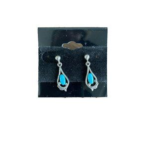 WM Wheeler Earrings Sterling Turquoise Southwestern Pierced